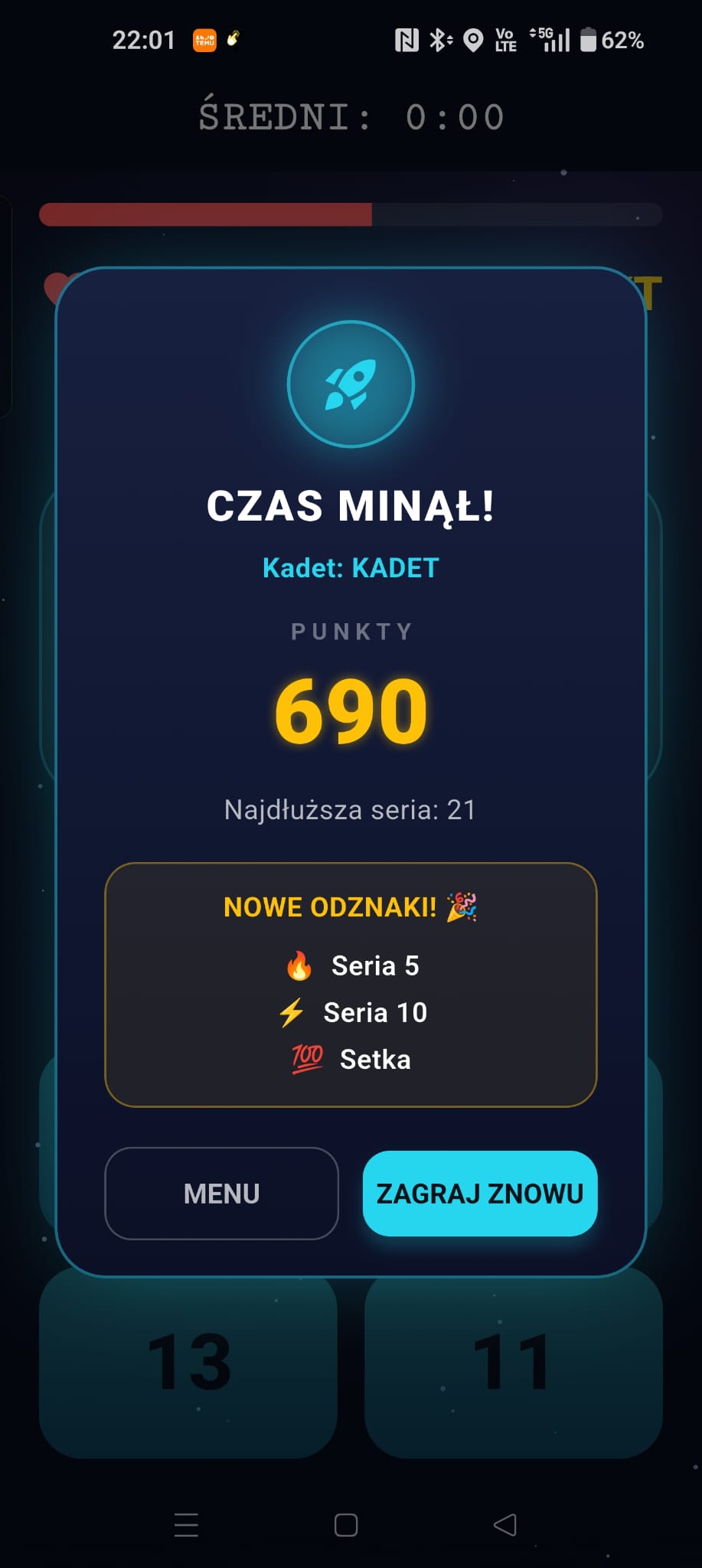 Podsumowanie misji i zdobyte odznaki